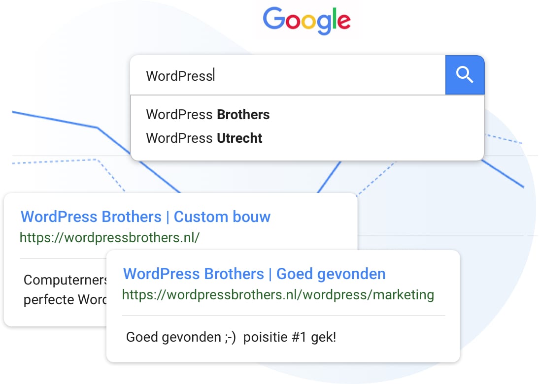 google zoekresultaten, wordpress brothers