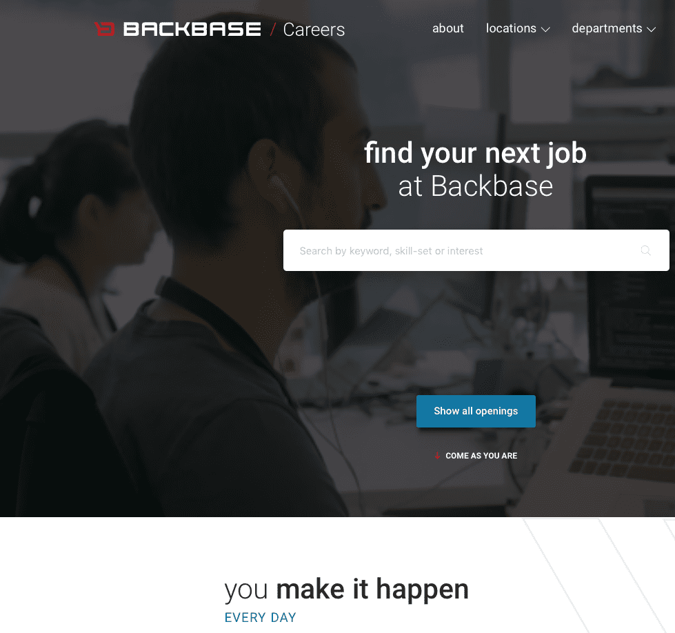 backbase careers website, wordpress brothers